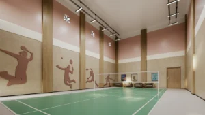 2 Double Height Badminton Court